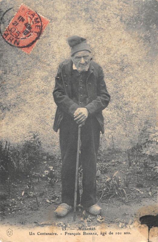 Carte postale ancienne Mazamet - Un Centenaire - Francois Barrau Age De 101 Ans à Mazamet