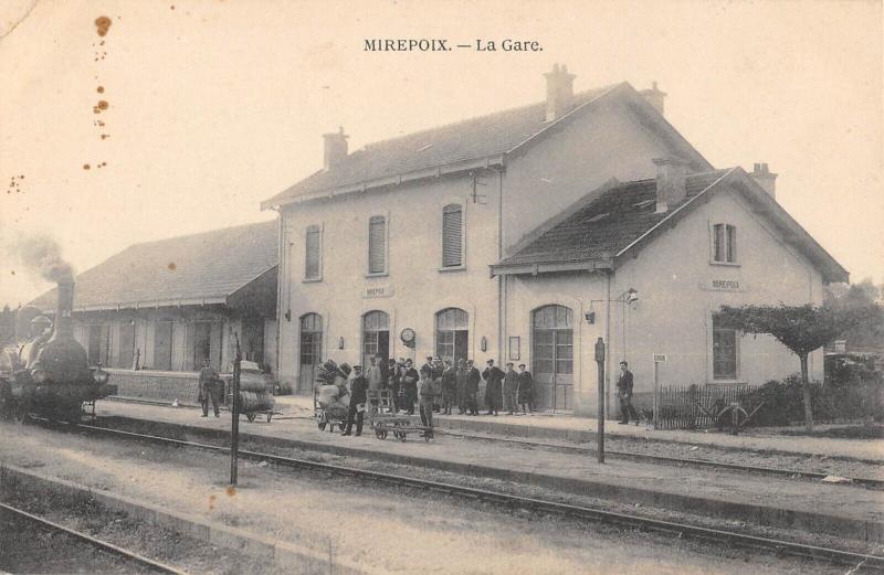 Carte postale ancienne Mirepoix - La Gare - Train - cliché rare à Mirepoix