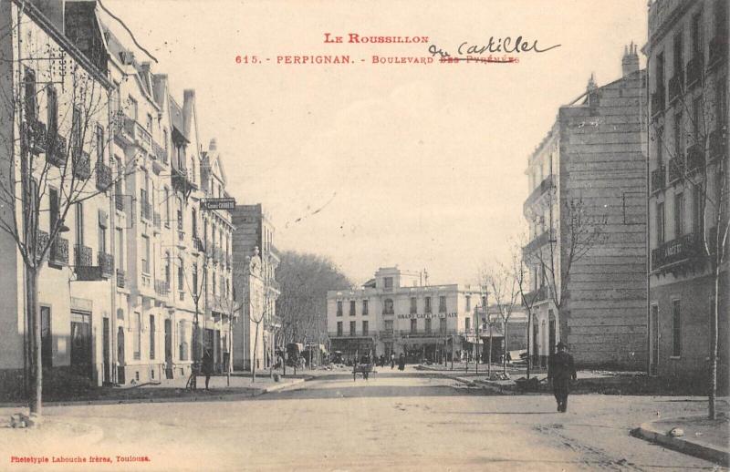 Carte postale ancienne Perpignan - Boulevard Des Pyrenees à Perpignan