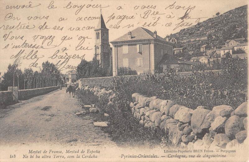 Carte postale ancienne Cerdagne - Vue De Angoustrine