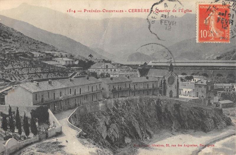 Carte postale ancienne Les Rives Du Tech Et Le Pont Du Boulou