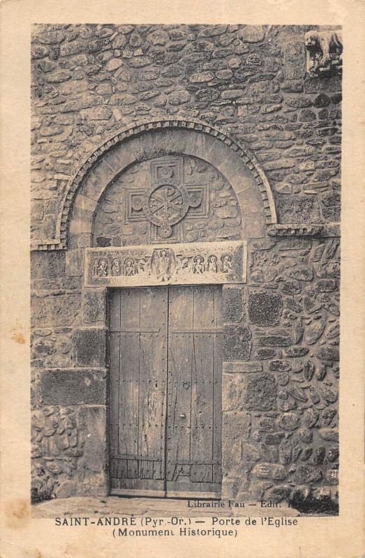 Carte postale ancienne Saint Andre - Porte De L'Eglise à Saint-André