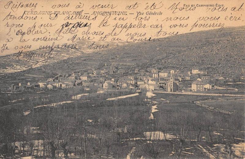 Carte postale ancienne Angoustrine - Vue Generale