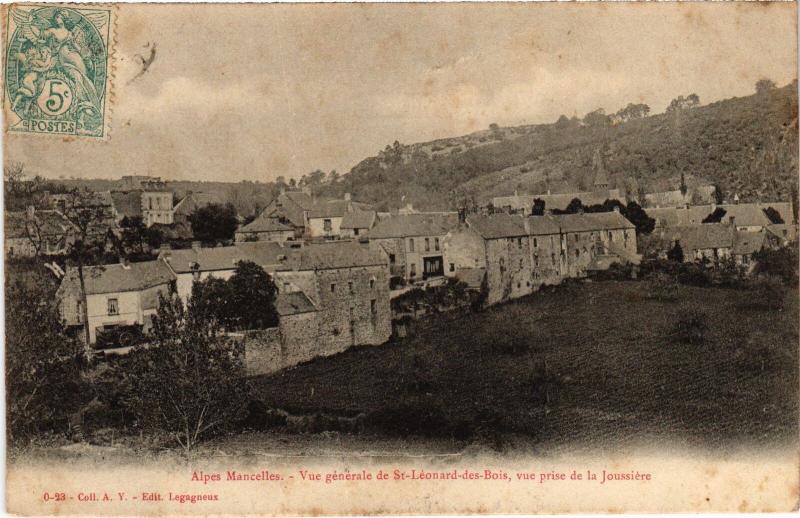 Carte postale ancienne St Leonard des Bois vue generale