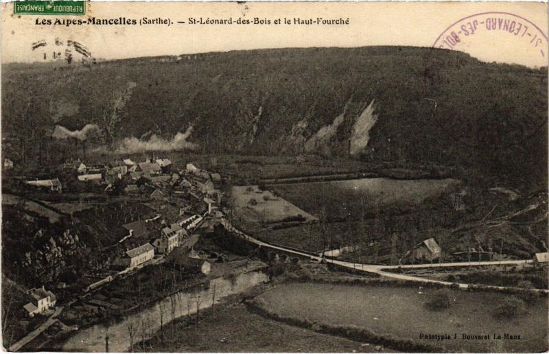 Carte postale ancienne St Leonard des Bois et le Haut Fourche