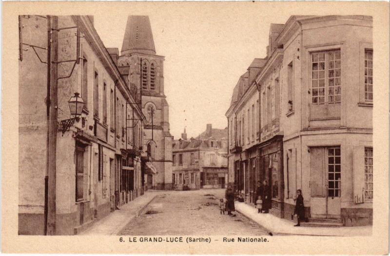 Carte postale ancienne Le Grand Luce Rue Nationale
