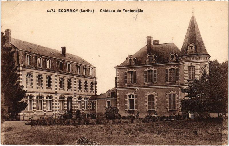 Carte postale ancienne Ecommoy Chateau de Fontenaille