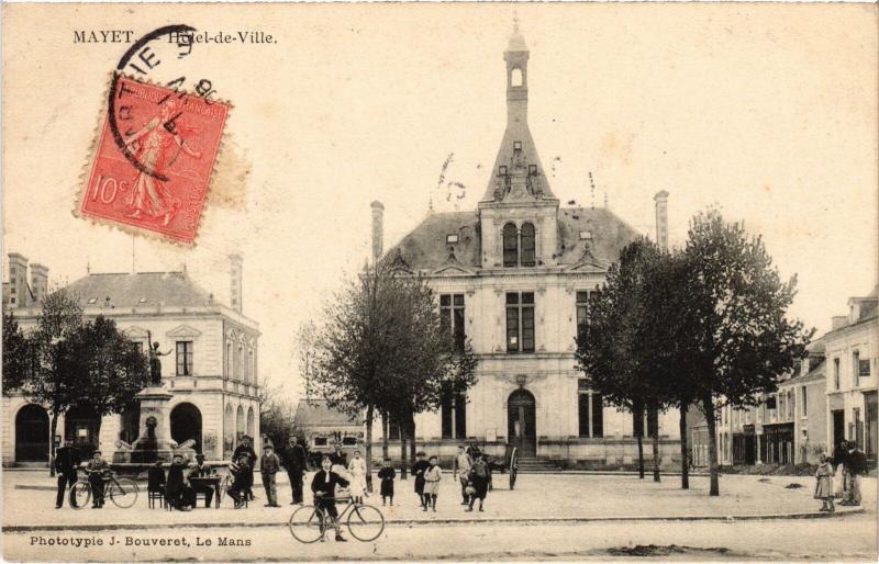 Carte postale ancienne Hôtel-de-Ville à Mayet