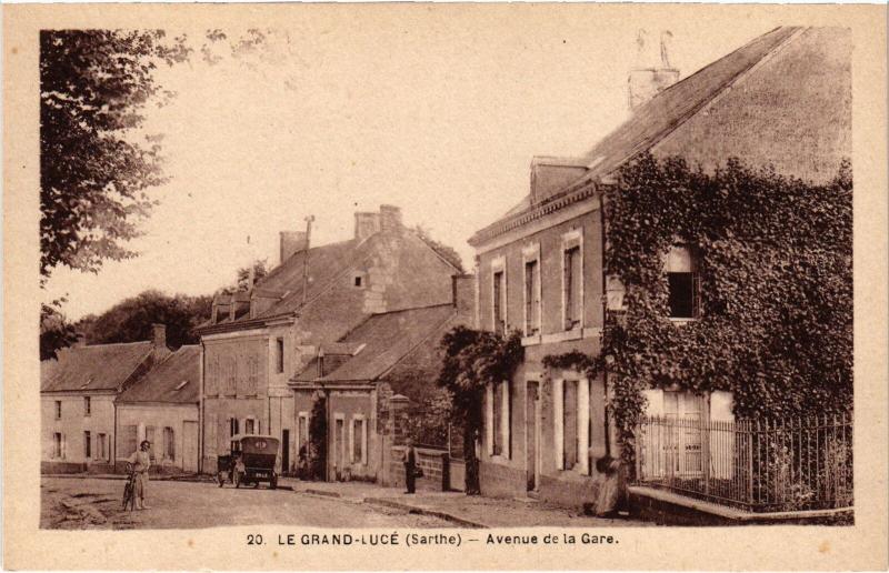 Carte postale ancienne Le Grand Luce Avenue de la Gare