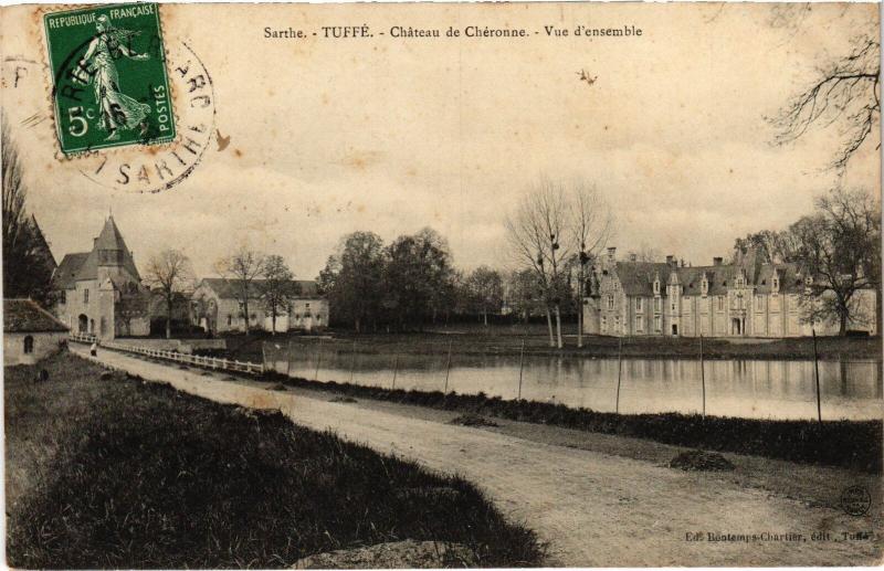 Carte postale ancienne Tuffe Chateau de Cheronne