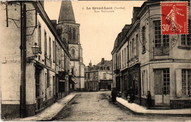Carte postale ancienne Le Grand Luce Rue Nationale