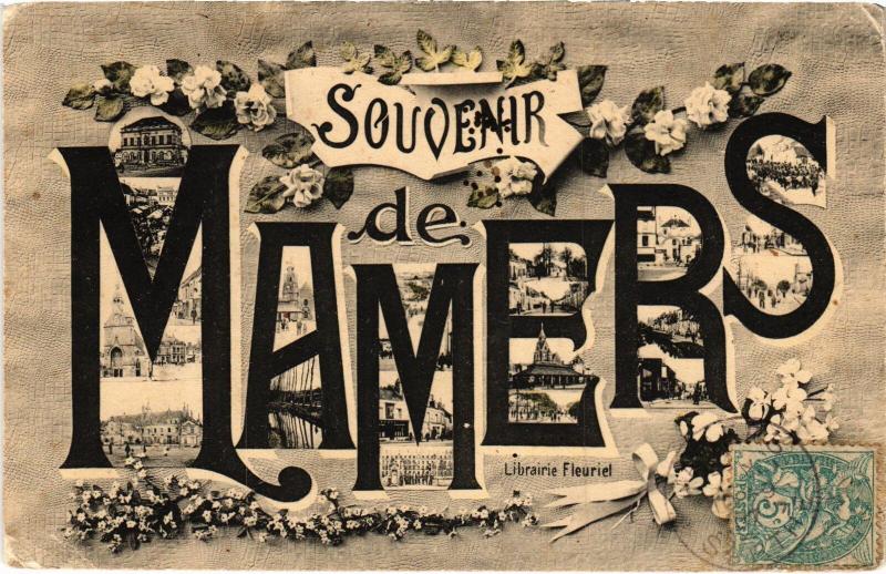 Carte postale ancienne Mamers souvenir à Mamers
