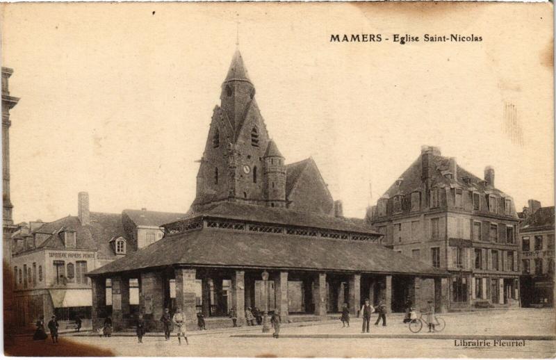 Carte postale ancienne Église Saint-Nicolas à Mamers