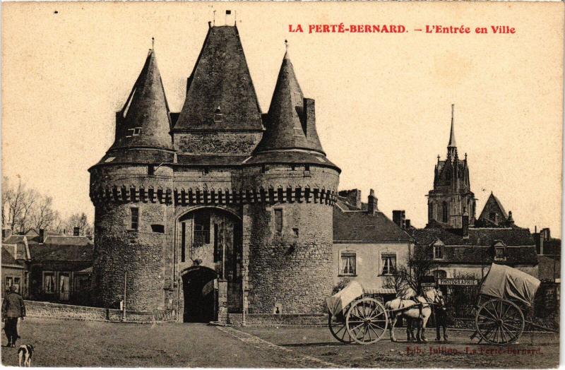Carte postale ancienne La Ferte Bernard entree en ville