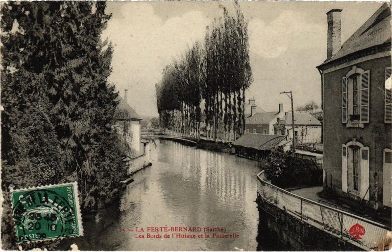 Carte postale ancienne La Ferte Bernard les bords de l'Huisne
