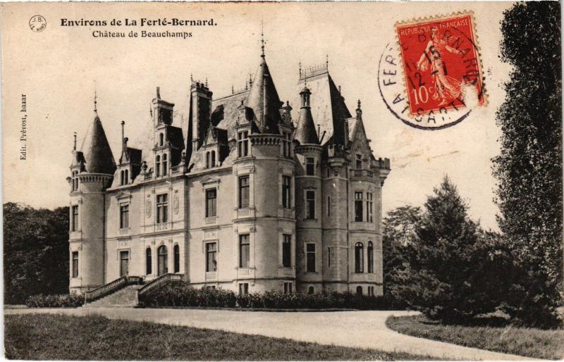 Carte postale ancienne La Ferte Bernard Chateau de Beauchamps