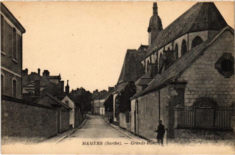 Carte postale ancienne Mamers Grande Rue à Mamers