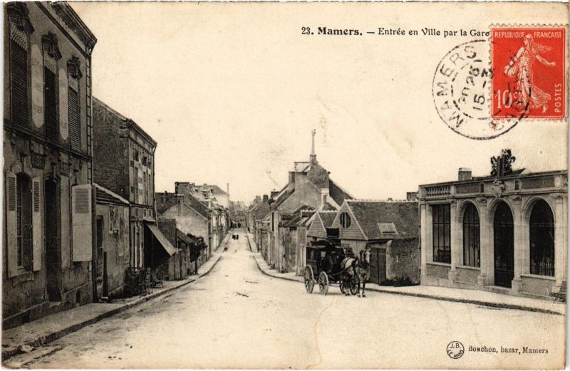 Carte postale ancienne Mamers entree en ville à Mamers
