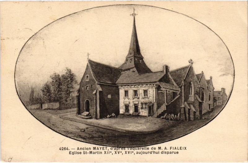 Carte postale ancienne Ancien MAYET - Eglise St-Martin à Mayet