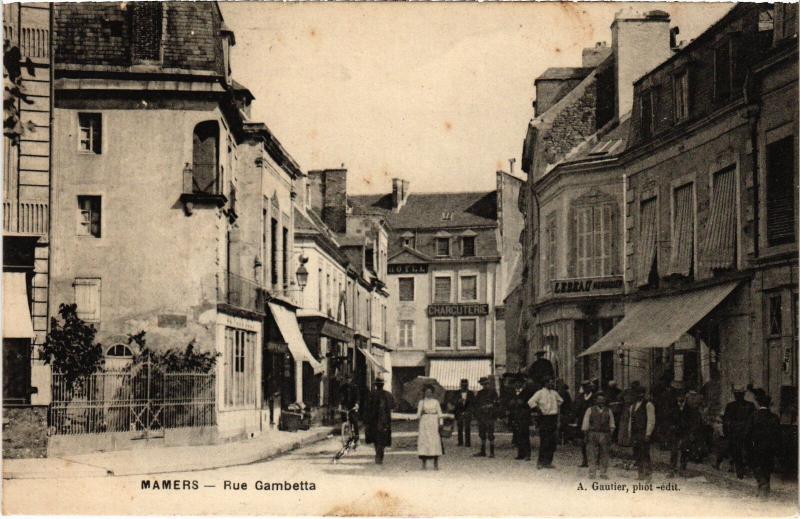 Carte postale ancienne Mamers Rue Gambetta à Mamers