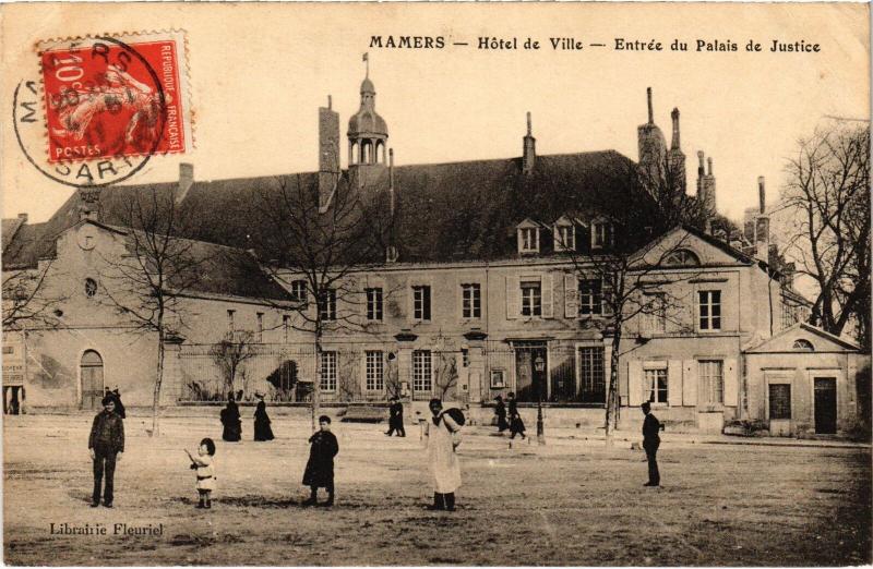 Carte postale ancienne Mamers Hotel de Ville à Mamers
