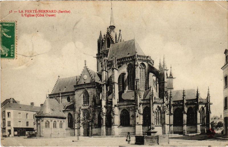 Carte postale ancienne La Ferte Bernard Eglise