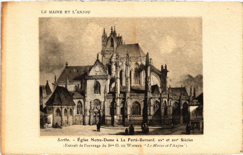 Carte postale ancienne La Ferte Bernard Eglise Notre Dame