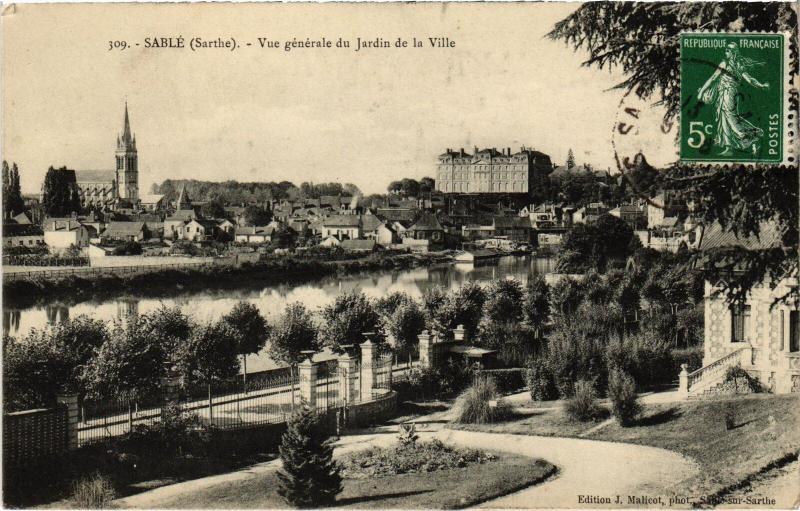 Carte postale ancienne Sable vue generale