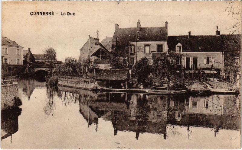 Carte postale ancienne Connerre Virage, Rue du Mans