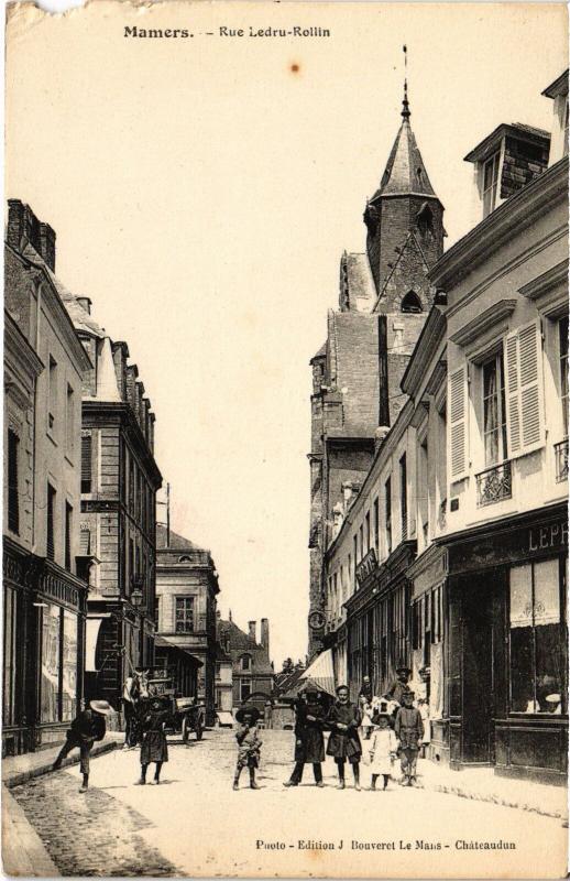 Carte postale ancienne Mamers Rue Ledru Rollin à Mamers