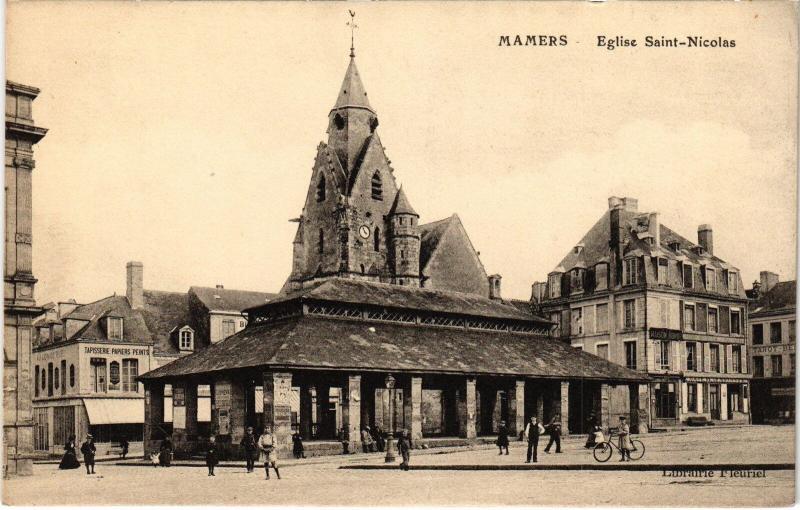 Carte postale ancienne Église Saint-Nicolas à Mamers