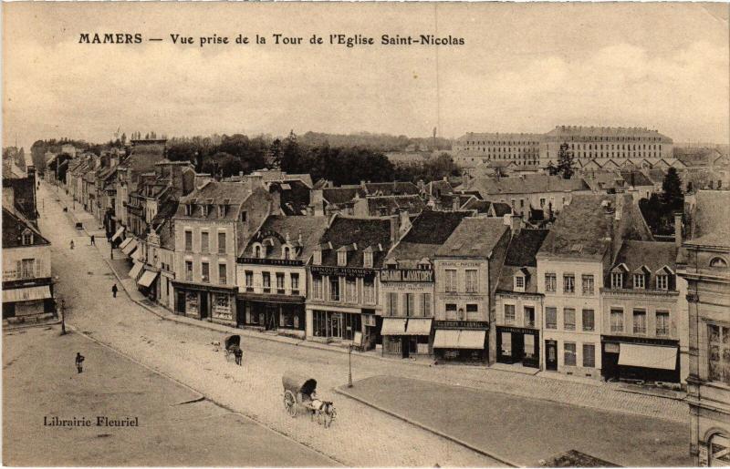 Carte postale ancienne Mamers vue prise de la Tour de l'Eglise Saint-Nicolas à Mamers