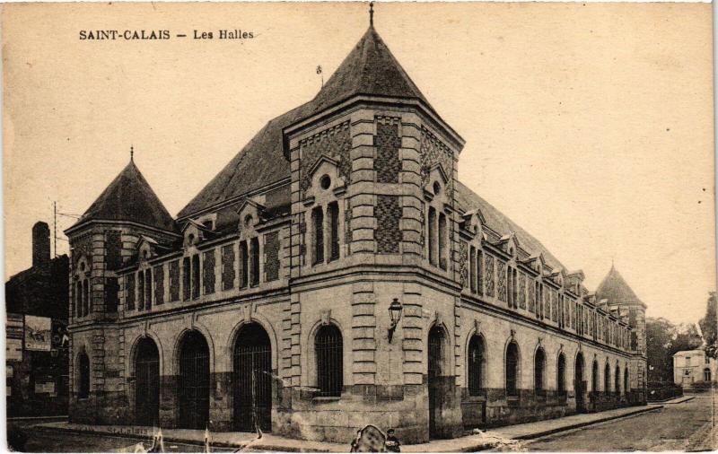 Carte postale ancienne St Calais les Halles