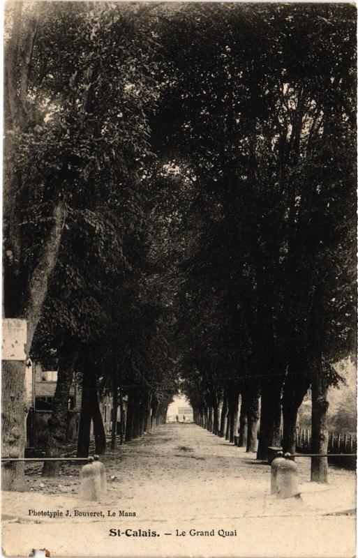 Carte postale ancienne St Calais le Grand Quai