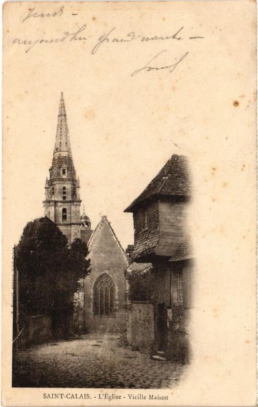 Carte postale ancienne St Calais Eglise