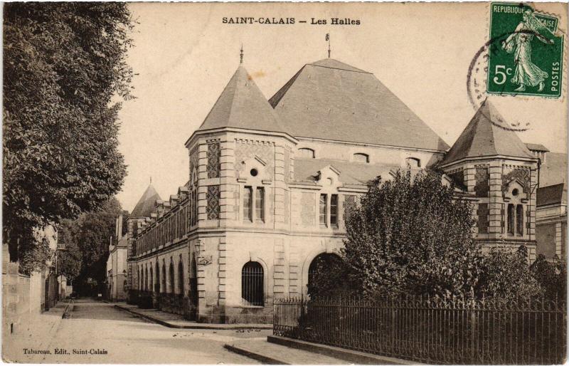 Carte postale ancienne St Calais les Halles