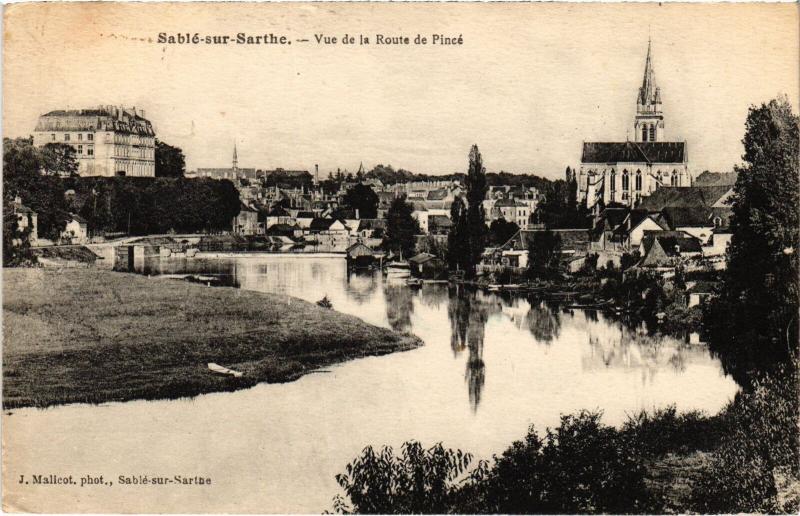 Carte postale ancienne Sable vue de la Route de Pince