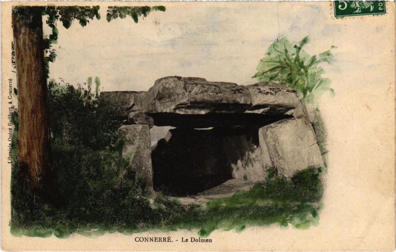 Carte postale ancienne Connerre le Dolmen