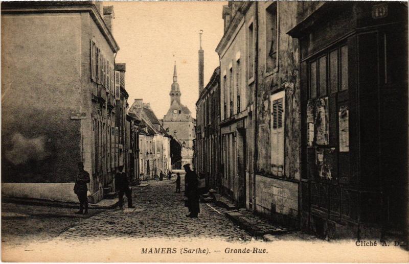 Carte postale ancienne Mamers Grande Rue à Mamers