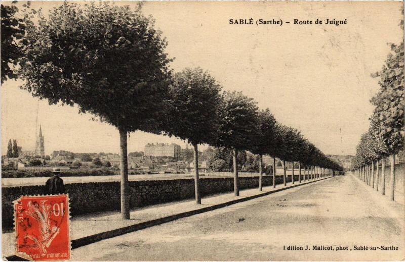 Carte postale ancienne Sable Route de Juigne
