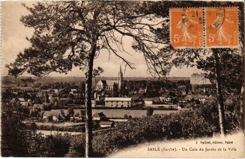 Carte postale ancienne Sable un coin du jardin de la ville