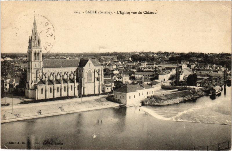 Carte postale ancienne Sable Eglise