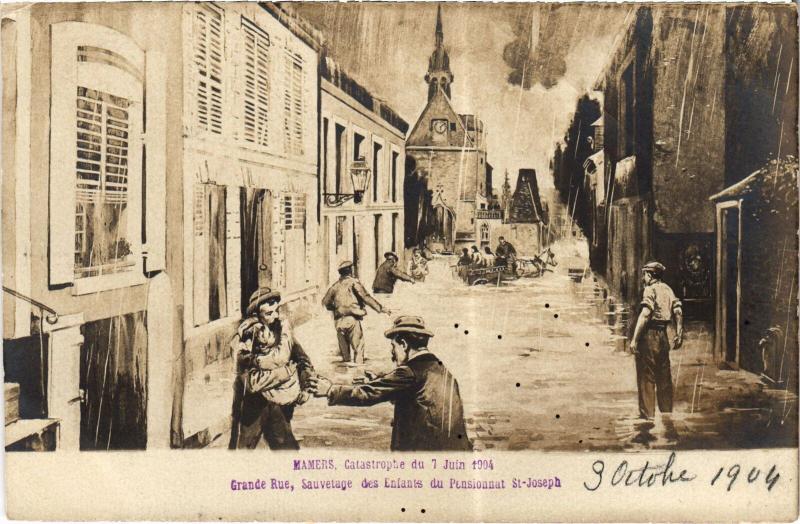 Carte postale ancienne Mamers Grande Rue à Mamers