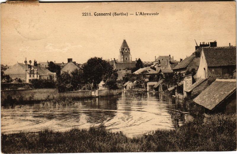 Carte postale ancienne Connerre Abreuvoir