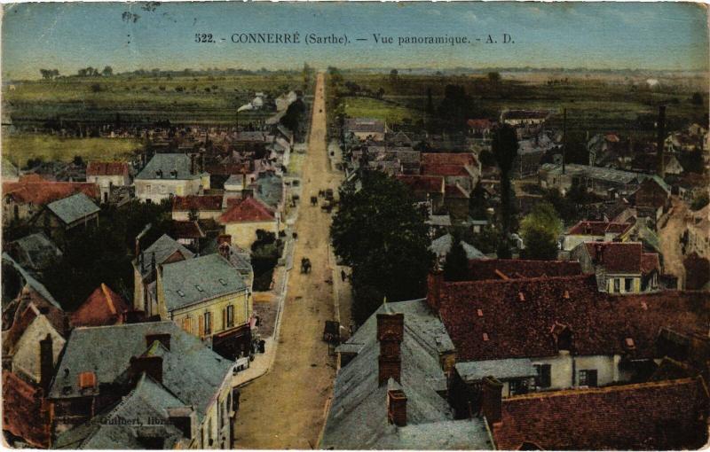 Carte postale ancienne Connerre vue panoramique