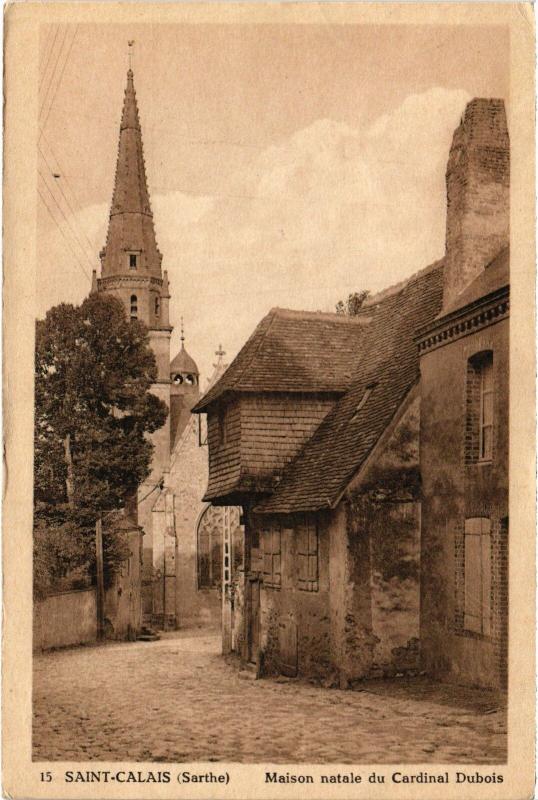 Carte postale ancienne St Calais Maison natale du Cardinal Dubois