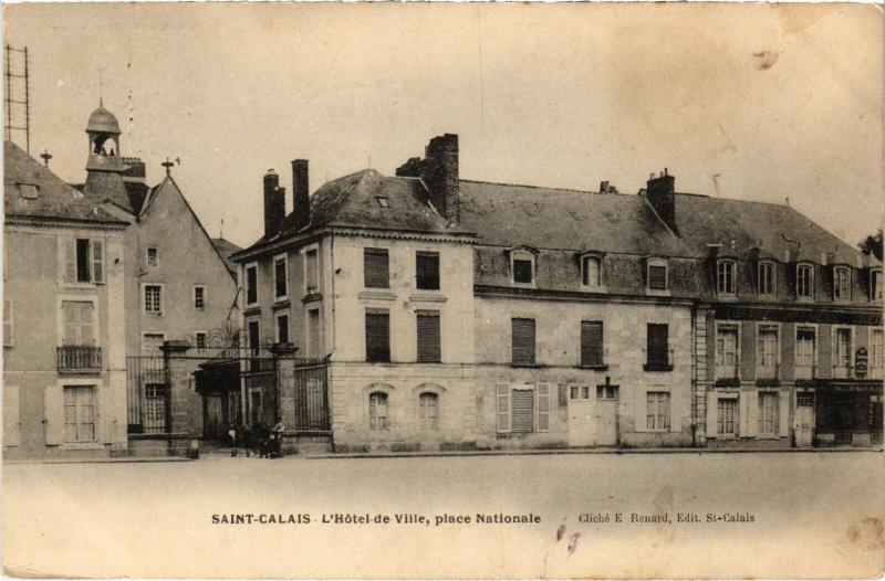 Carte postale ancienne St Calais Hotel de Ville