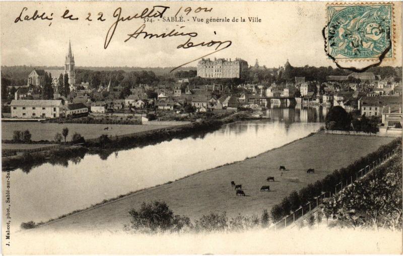 Carte postale ancienne Sable vue generale