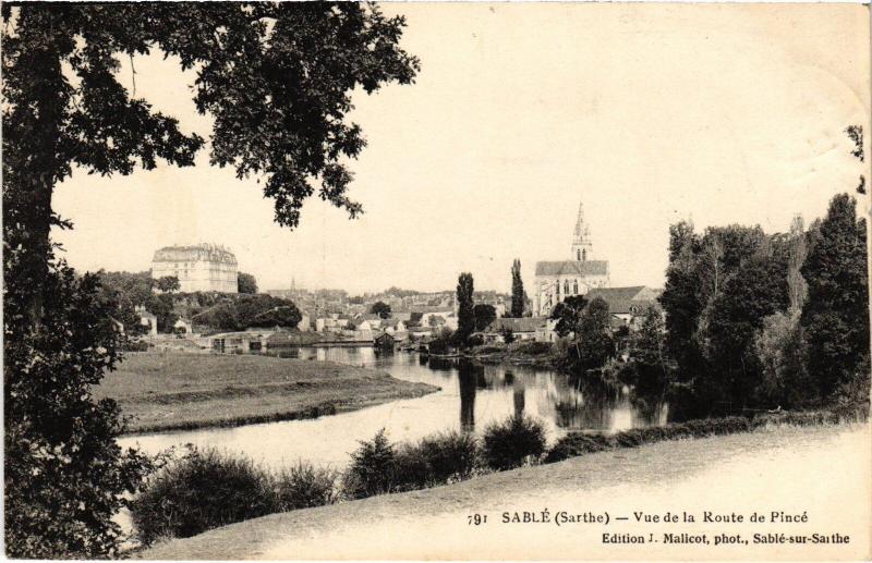 Carte postale ancienne Sable vue de la Route de Pince