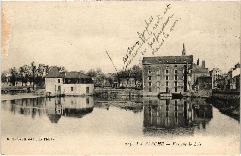 Carte postale ancienne La Fleche Rue Grollier